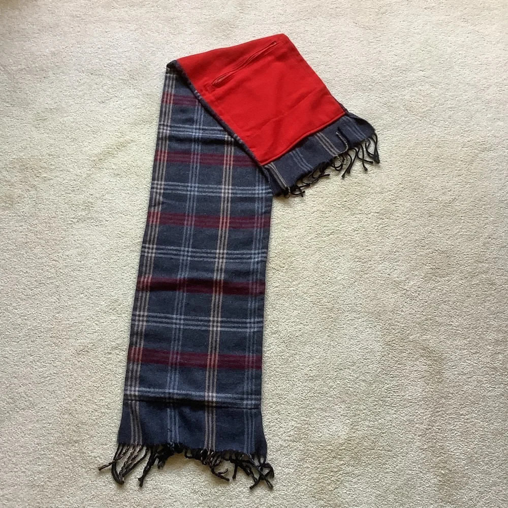 Mens Lined Winter Scarf with Secret Pocket